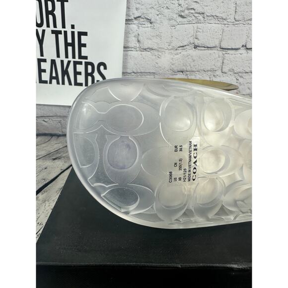 Coach Brand Ulyssa Clear Rubber Slides Slip On Slippers Womens Size 9 NEW W/BOX - Picture 8 of 8